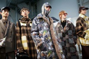 Backstage at Fendi Men's Fall 2018
