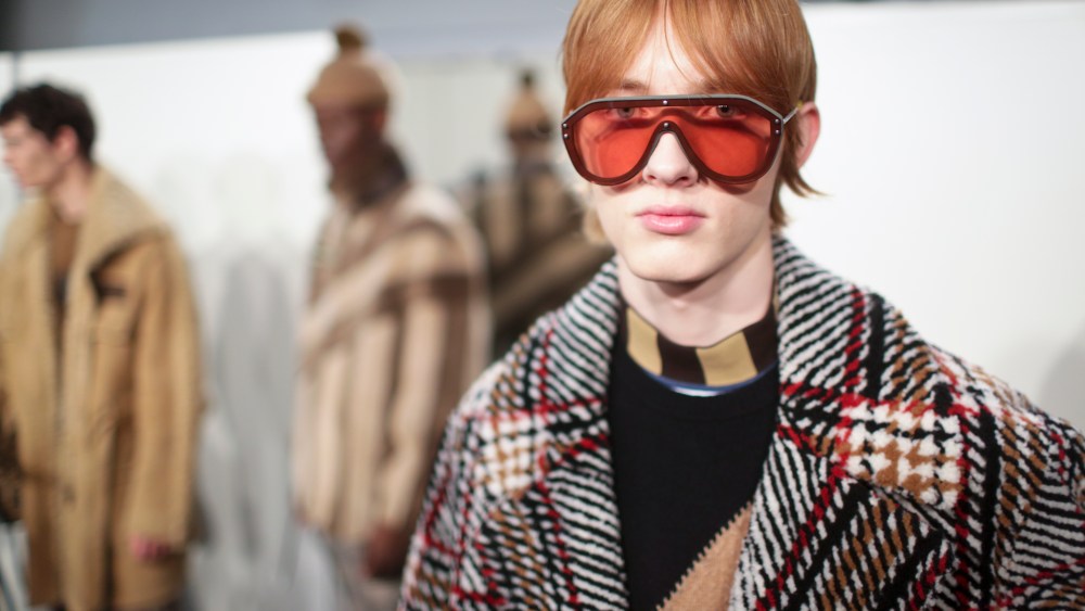 Backstage at Fendi Men's Fall 2018
