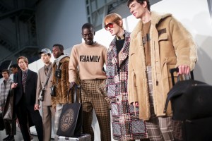 Backstage at Fendi Men's Fall 2018