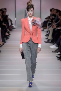 Model on the catwalk