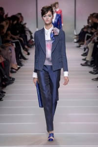 Model on the catwalk