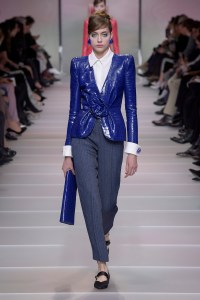 Model on the catwalk