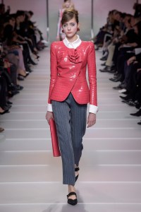 Model on the catwalk