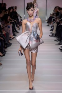 Model on the catwalk
