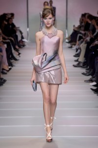 Model on the catwalk