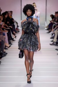 Model on the catwalk