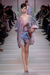 Model on the catwalk