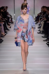 Model on the catwalk