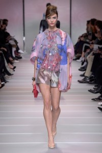 Model on the catwalk