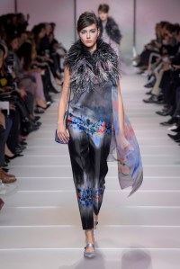 Model on the catwalk