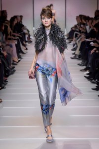 Model on the catwalk