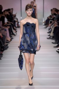 Model on the catwalk