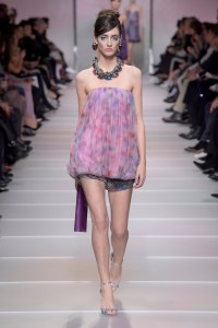 Model on the catwalk