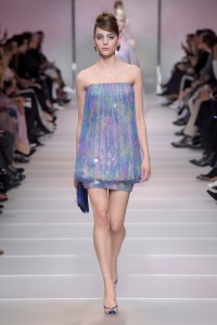 Model on the catwalk