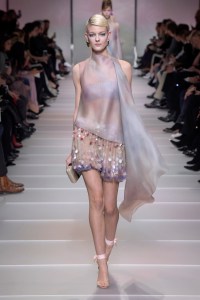 Model on the catwalk