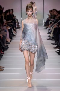 Model on the catwalk