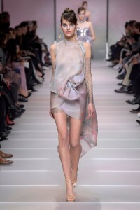 Model on the catwalk