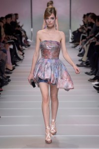 Model on the catwalk