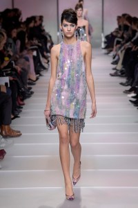 Model on the catwalk