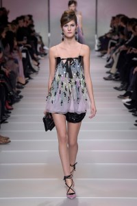 Model on the catwalk