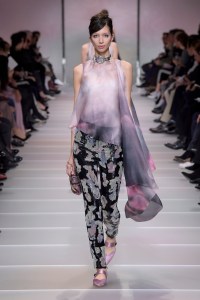 Model on the catwalk