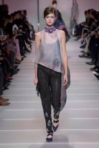 Model on the catwalk