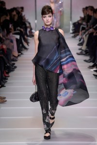 Model on the catwalk