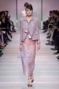 Model on the catwalk