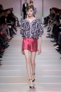 Model on the catwalk
