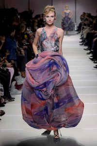 Model on the catwalk