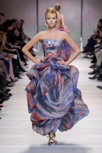 Model on the catwalk