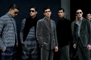 Backstage at Giorgio Armani Men's Fall 2018