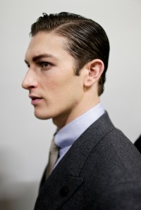 Backstage at Giorgio Armani Men's Fall 2018