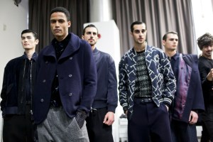 Backstage at Giorgio Armani Men's Fall 2018
