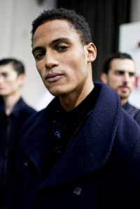 Backstage at Giorgio Armani Men's Fall 2018