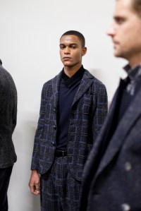Backstage at Giorgio Armani Men's Fall 2018
