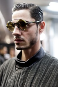 Backstage at Giorgio Armani Men's Fall 2018