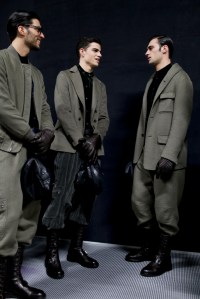 Backstage at Giorgio Armani Men's Fall 2018
