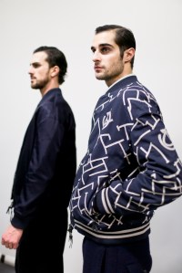 Backstage at Giorgio Armani Men's Fall 2018
