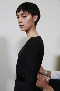 ÒItÕs about a strong, boyish girl in general,Ó said Guido Palau, working with Redken, referring to the beauty look at GivenchyÕs couture show. ÒSo thereÕs a lot of girls with haircuts, short hair. Some are going to have a beautiful chignon. Fashion is about individualism, and I really wanted [this] to feel boyish but [while] still just making the girl the most beautiful she could be.Ó Not much product was used on tresses here Ñ only a bit of Redken Wind Blown 05 dry hairspray. Ñ Jennifer Weil
