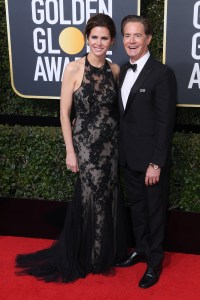 Kyle Maclachlan and Desiree Gruber, Golden Globes 2018