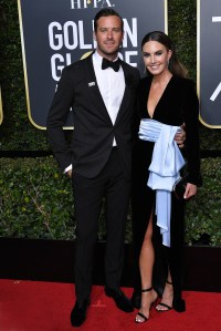 Armie Hammer and Elizabeth Chambers, Golden Globes 2018