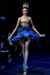 Model on the catwalk