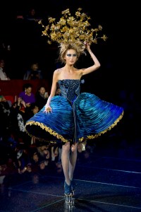 Model on the catwalk