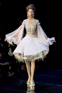 Model on the catwalk