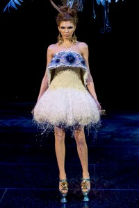Model on the catwalk