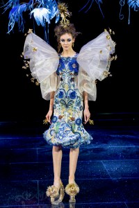 Model on the catwalk