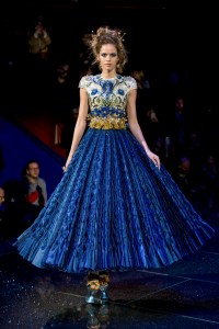 Model on the catwalk
