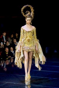 Model on the catwalk