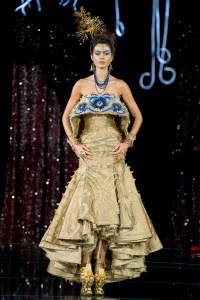 Model on the catwalk
